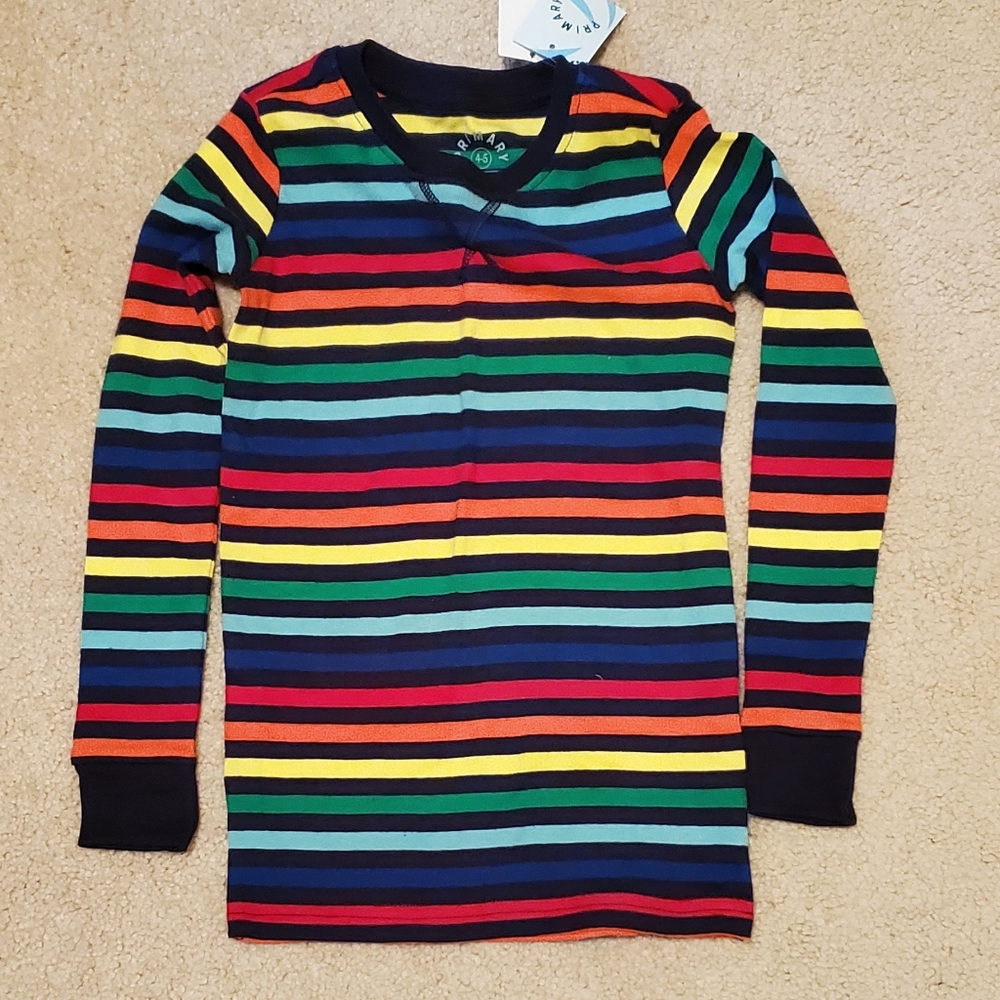 Primary 4-5 rainbow pajama top